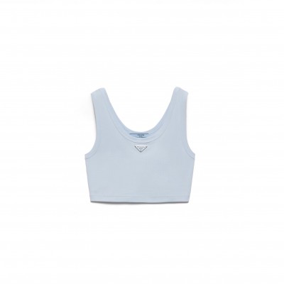 PRADA RIBBED KNIT CROP TOP 39576